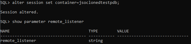 remote_listener Eintrag ist leer auf gecloneter PDB