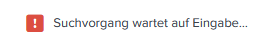 Bild 2 Suchvorgang wartet auf Eingabe