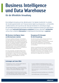 BI und DWH für die Öffentliche Verwaltung