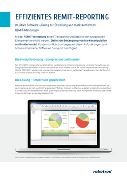 Effizientes REMIT-Reporting -- Intuitive Software-Lösung und zertifizierte RRM-Übertragung aus einer Hand